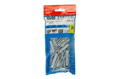 WKRĘT-MET Kołki rozporowe 10 x 60 z wkrętem z łbem sześciokątnym 6 x 60 (20szt)