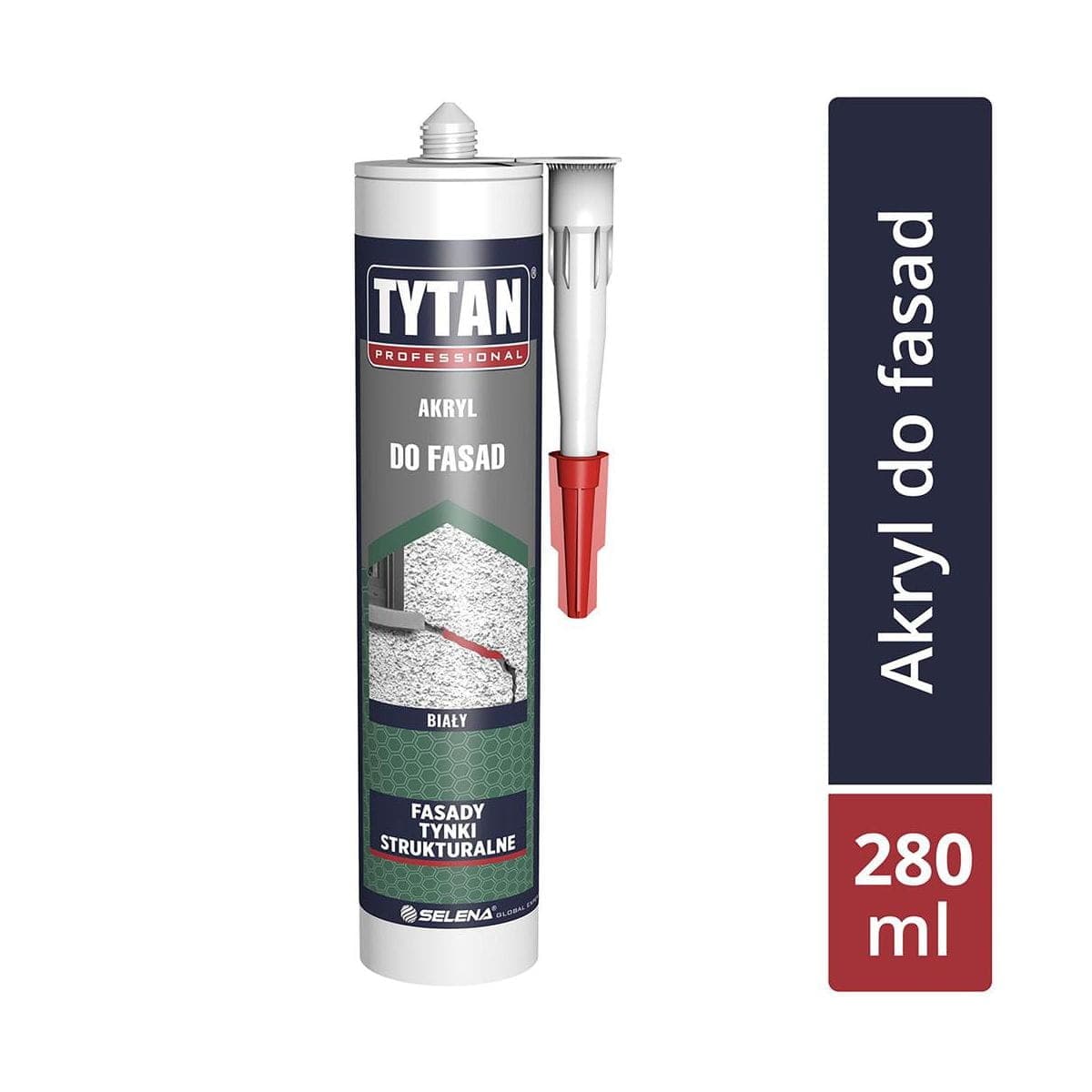 TYTAN PROFESSIONAL Akryl do fasad 280 ml biały, miniatura 2