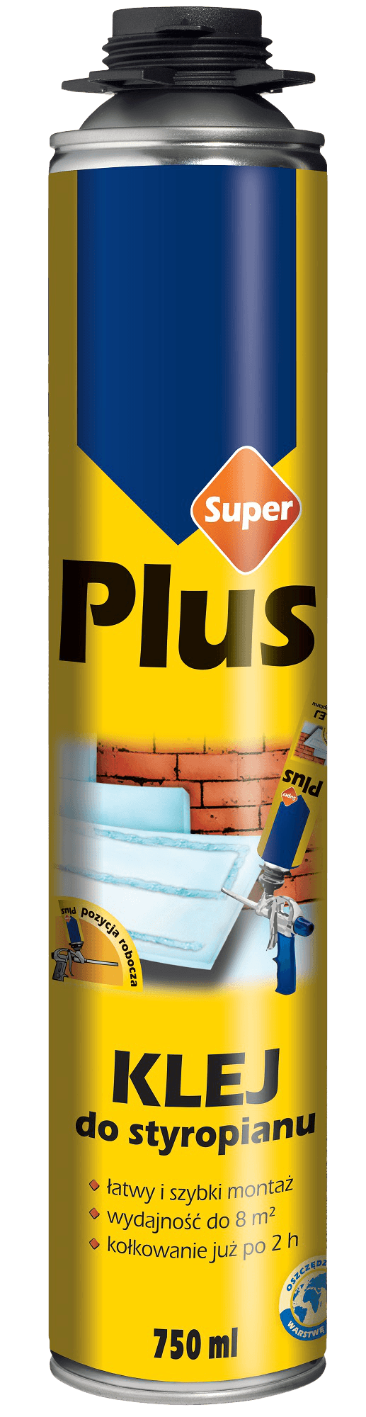 SUPER US Klej Do Styropianu w Wersji Pistoletowej 750 ml  rękawiczki, zdjęcie 1