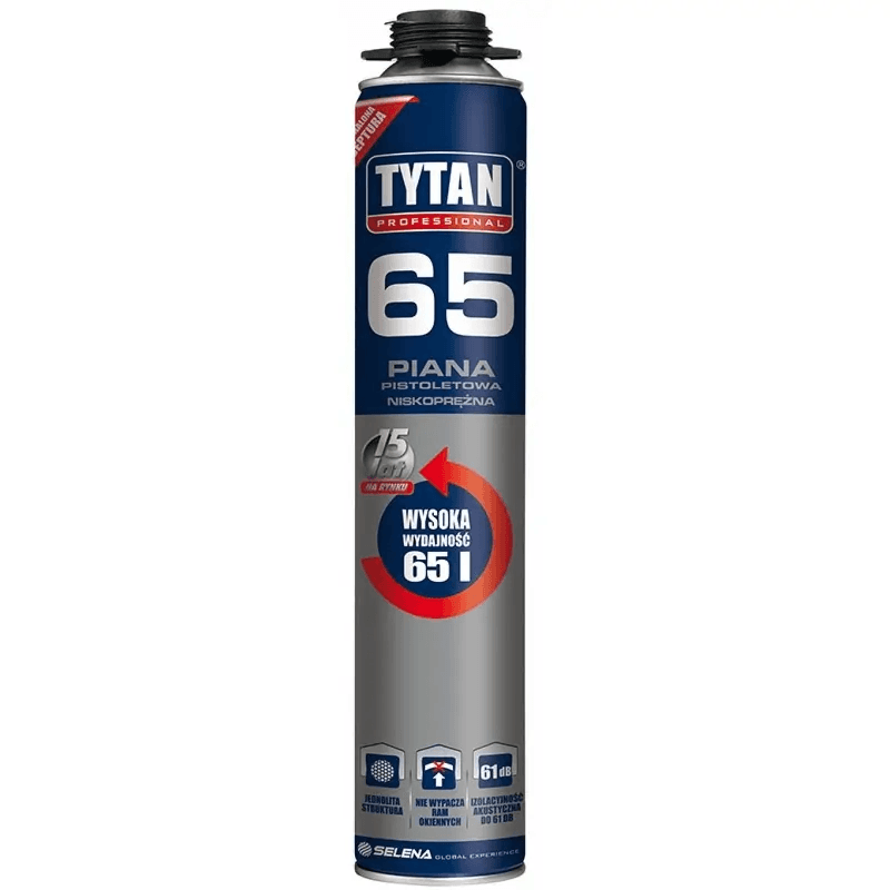 TYTAN PROFESSIONAL 65 Piana Pistoletowa 750 ml  rękawiczki