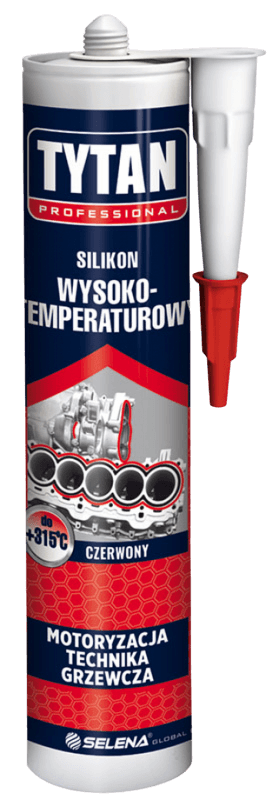 TYTAN PROFESSIONAL Silikon wysokotemperaturowy 310 ml czerwony