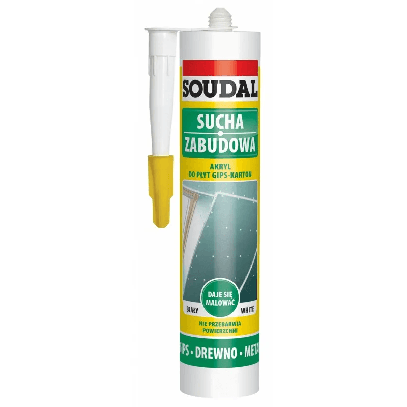 SOUDAL Akryl do płyt GK biały 280 mL, zdjęcie 1