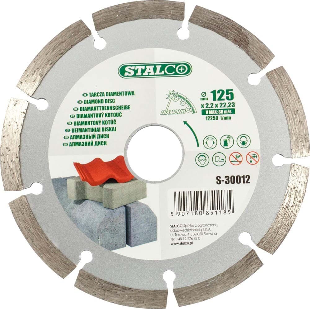STALCO Tarcza diamentowa segmentowa do cięcia na sucho, 125mm