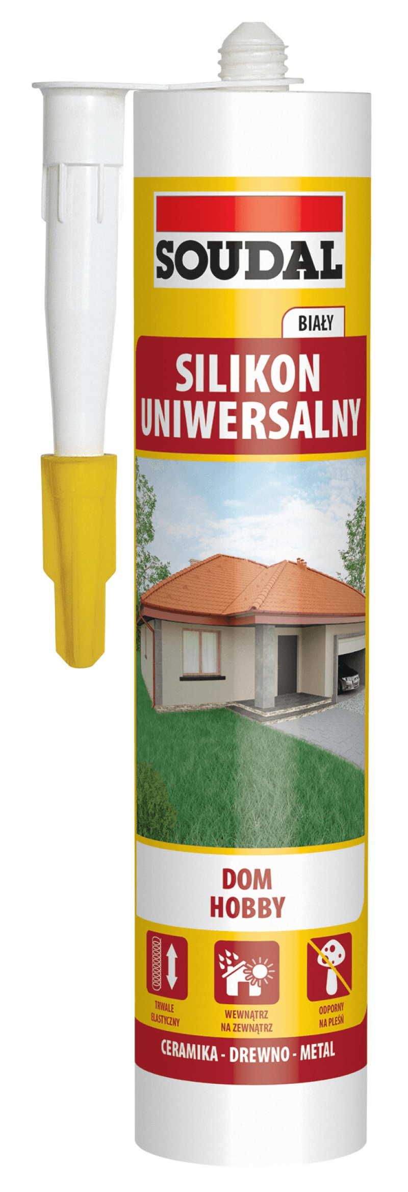 SOUDAL Silikon uniwersalny czarny 280 mL
