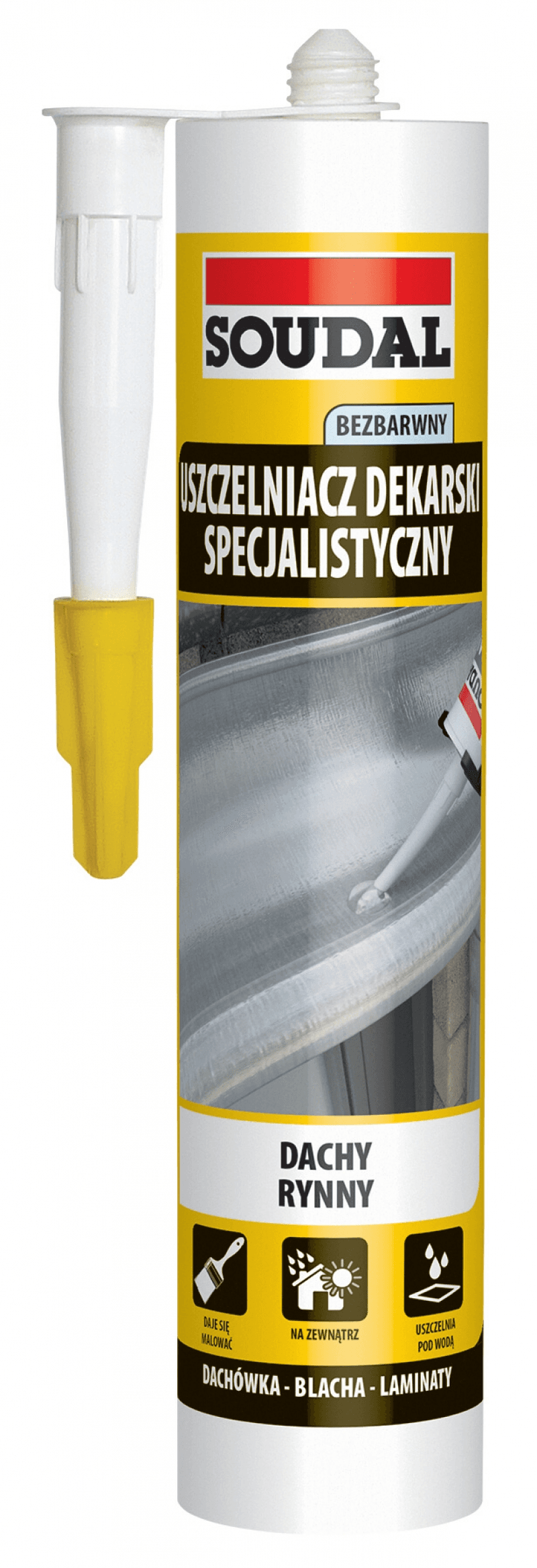 SOUDALl specjalistyczny uszczelniacz dekarski 280ml, czarny