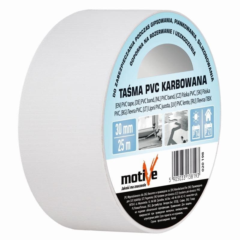 MOTIVE Taśma pvc karbowana 48mm/25m, zdjęcie 1