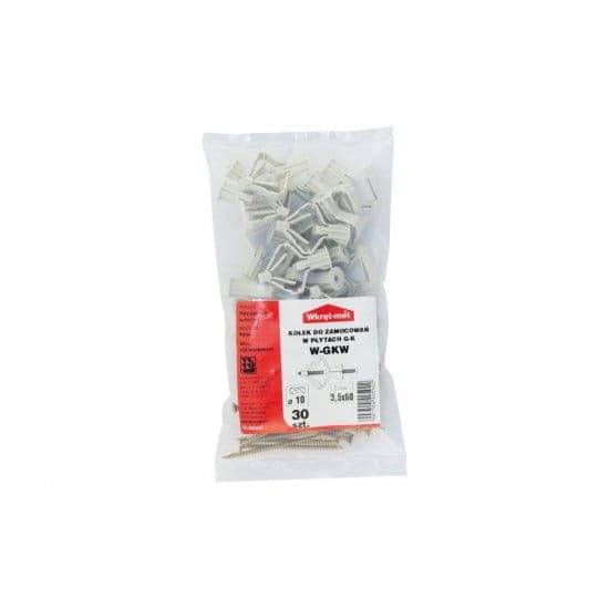 WKRĘT-MET Kołki do karton gipsu 10 x 50 nylon (30szt), miniatura 4