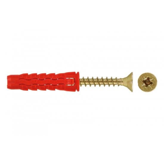 WKRĘT-MET Kołki uniwersalne 5,0 x 25 z wkrętem z łbem stożkowym 3,5 x 45 (200szt), miniatura 4