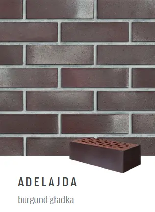 Cegła klinkierowa Roben Adelajda 19 (burgund gładka)