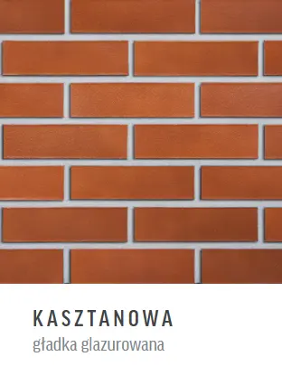 Cegła klinkierowa Roben Kasztanowa (glazurowana gładka)