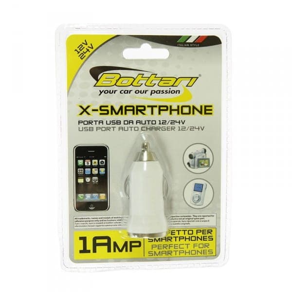 BOTTARI Ładowarka samochodowa USB 1A 12/24V