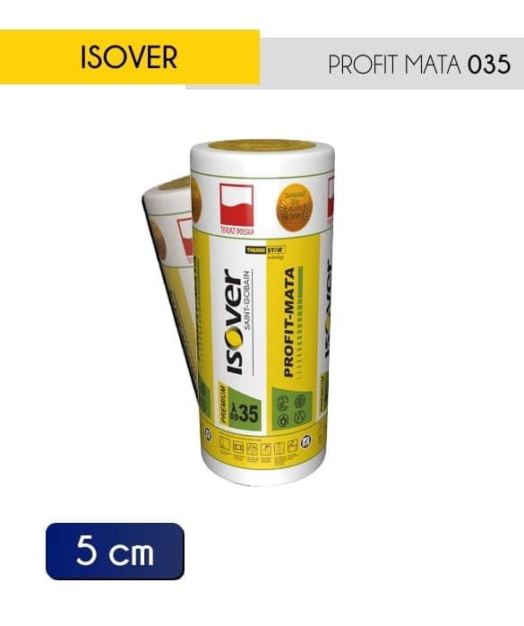 ISOVER Profit-Mata 50mm — wełna szklana, 14,4 m²/rolka