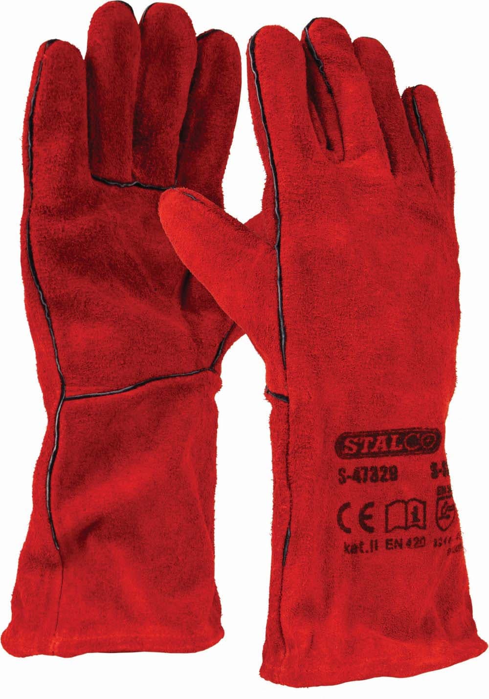 STALCO Rękawice skórzane "S-Skin Red", miniatura 2
