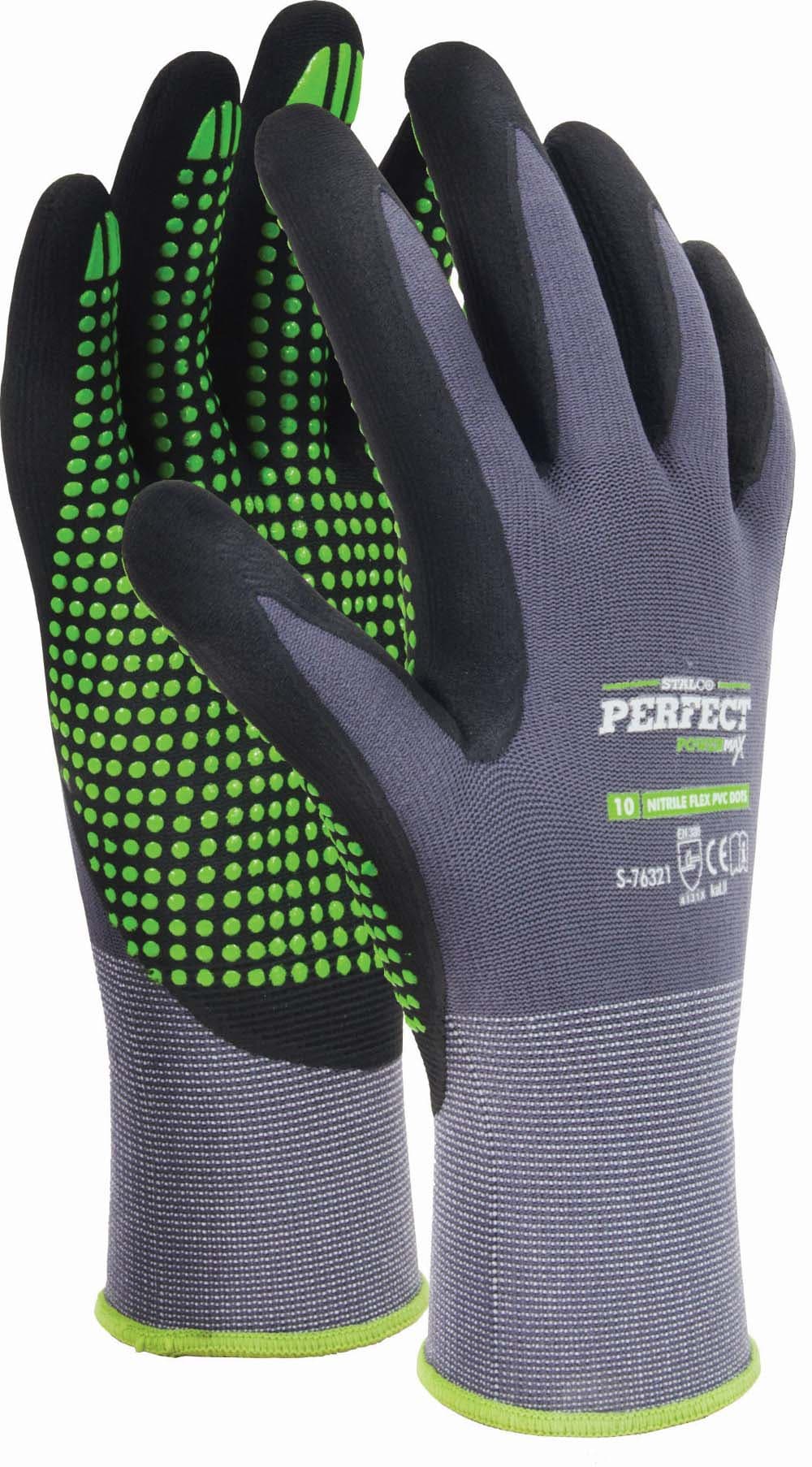 STALCO Rękawice nylonowe "Nitrile Flex PVC Dots", miniatura 3