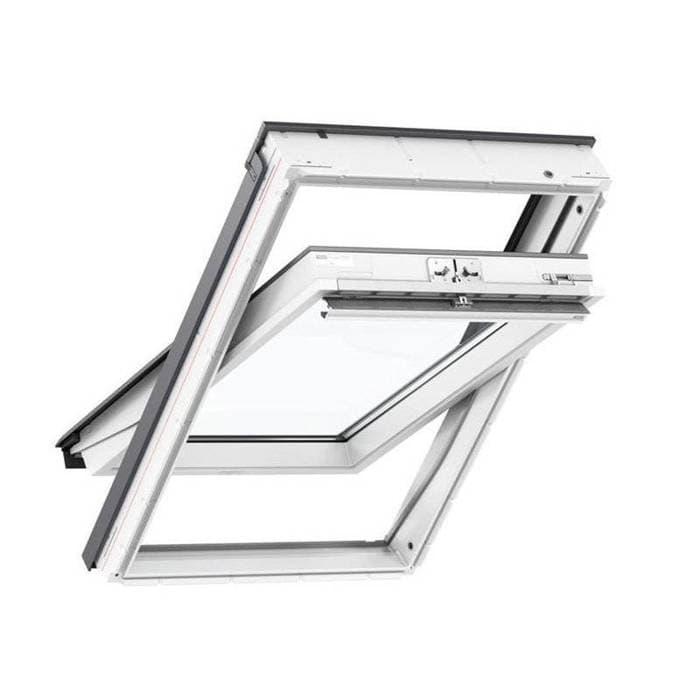 VELUX Okno drewniano-poliuretanowe 3-szybowe GLU 0061 (MK08 78x140), Biały, miniatura 13