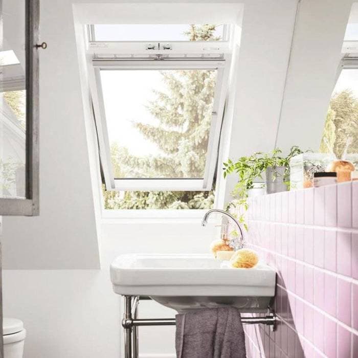 VELUX Okno drewniano-poliuretanowe 3-szybowe GLU 0061 (MK08 78x140), Biały, miniatura 18