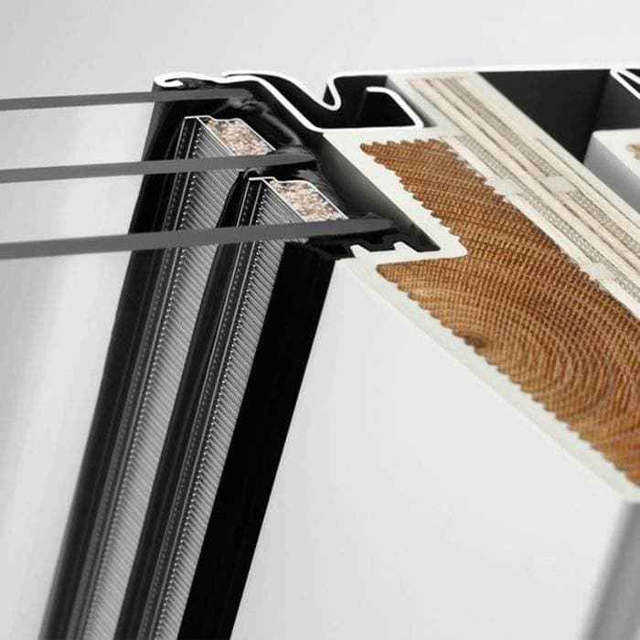 VELUX Okno drewniano-poliuretanowe 3-szybowe otwierane od dołu GLU 0061B (MK08 78x140), Biały, miniatura 10