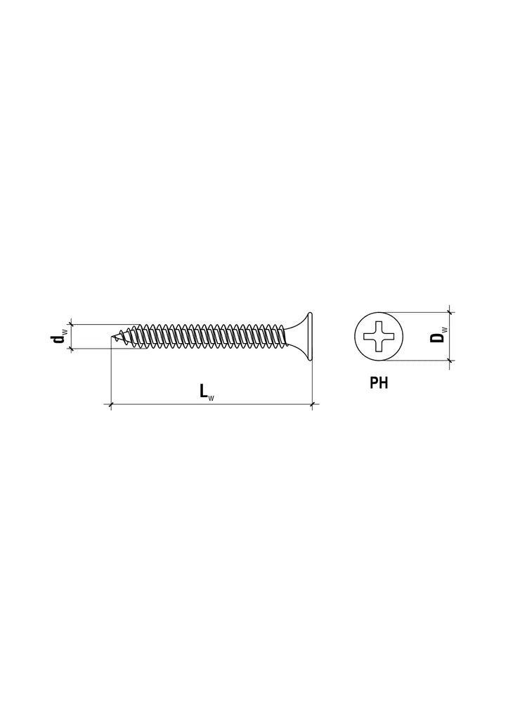 WKRĘT-MET Wkręty do płyt kartonowo-gipsowych do metalu 4,2 x 90 (250szt), miniatura 2