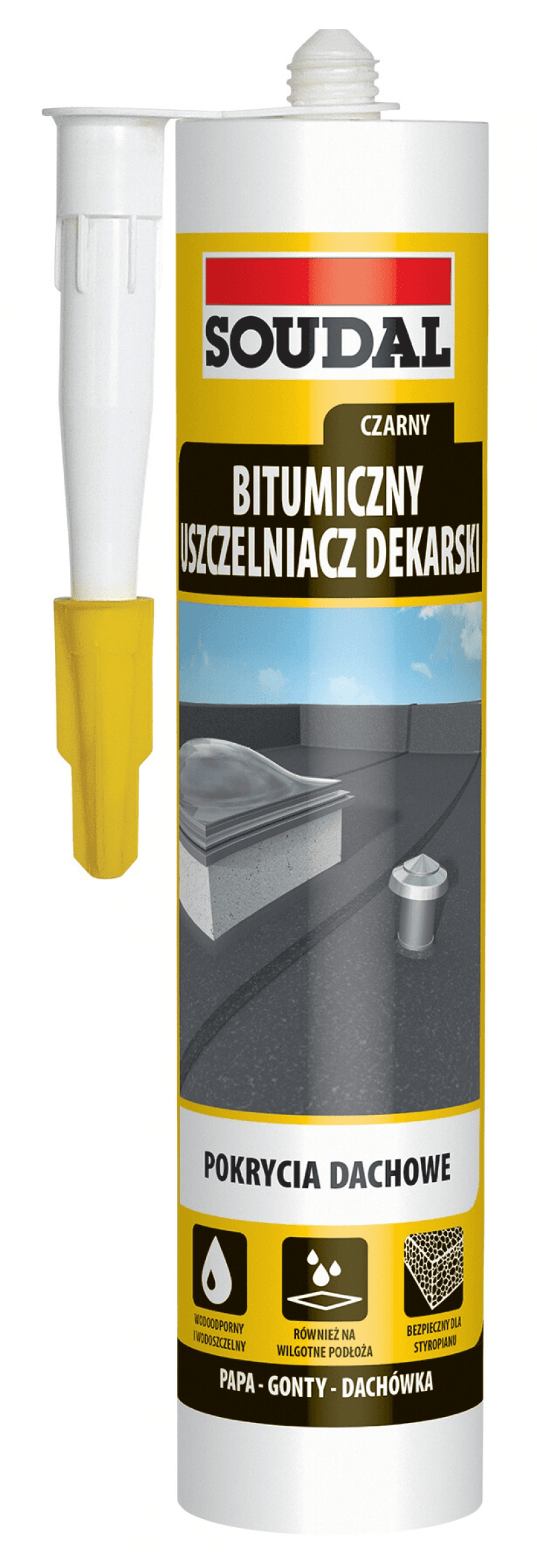 SOUDALl specjalistyczny uszczelniacz dekarski 280ml, czarny, miniatura 2