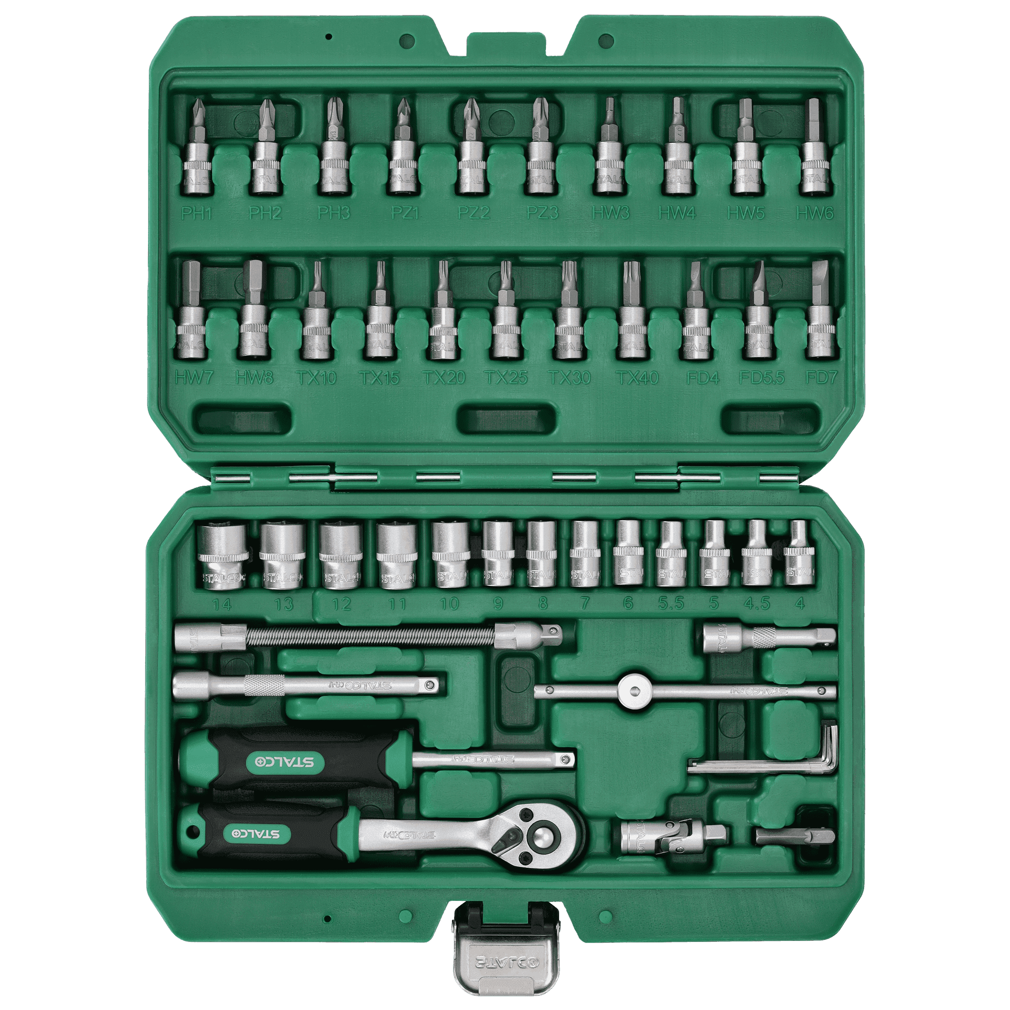 STALCO Zestaw kluczy nasadowych 48 elementów, miniatura 2