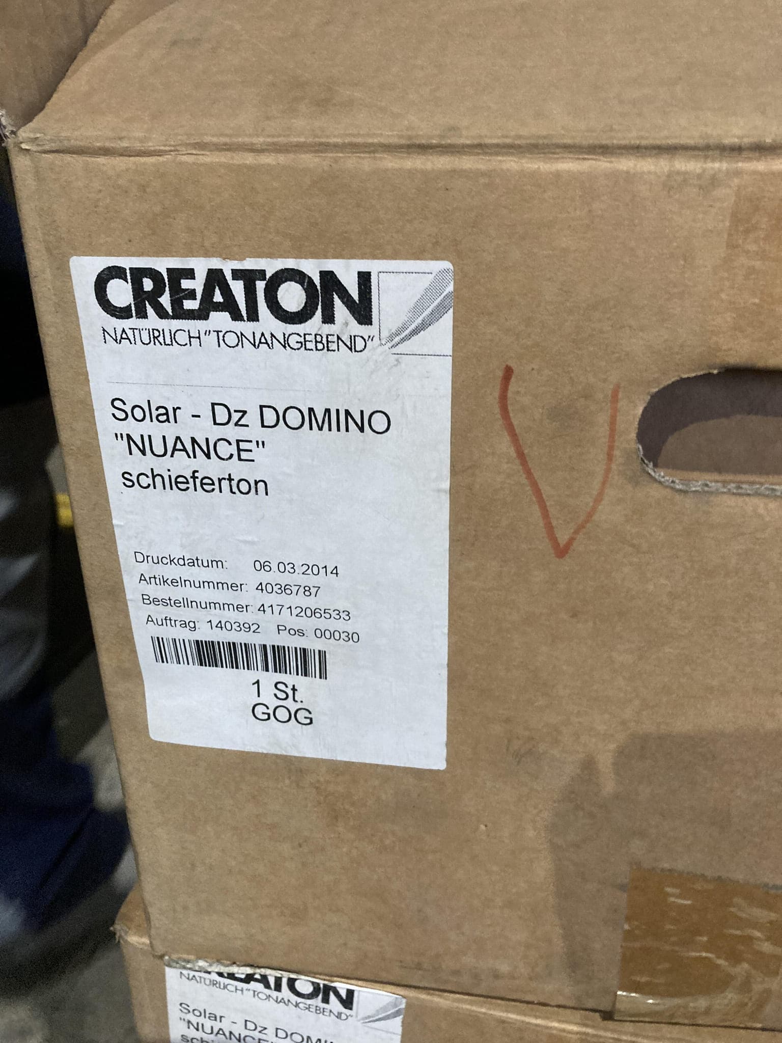 CREATON Ceramiczna dachówka przelotowa do systemu baterii solarnych Domino łupek, miniatura 2