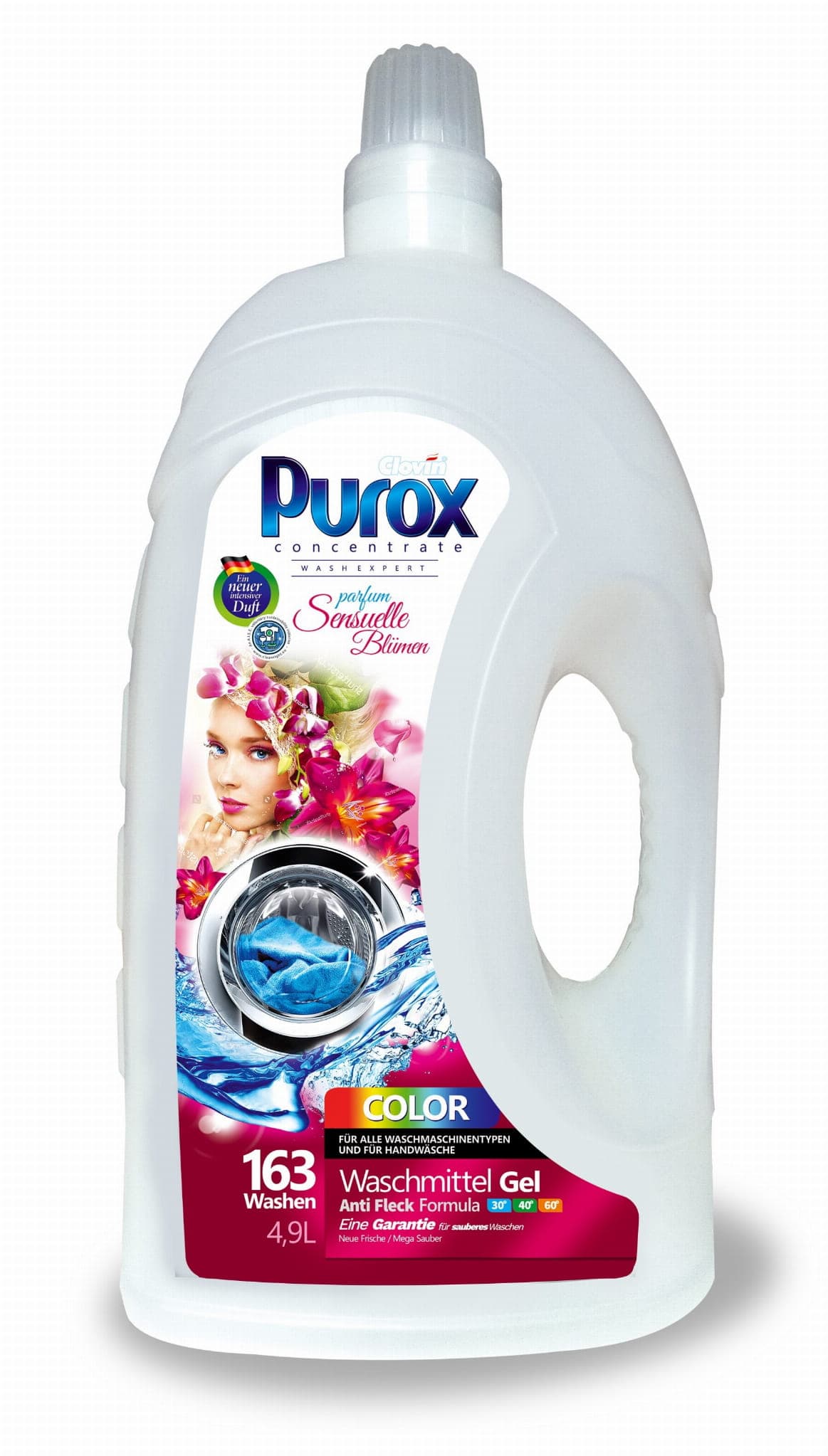 PUROX 4900ml żel do prania perfumowany COLOR SENSUELLE BLUMEN