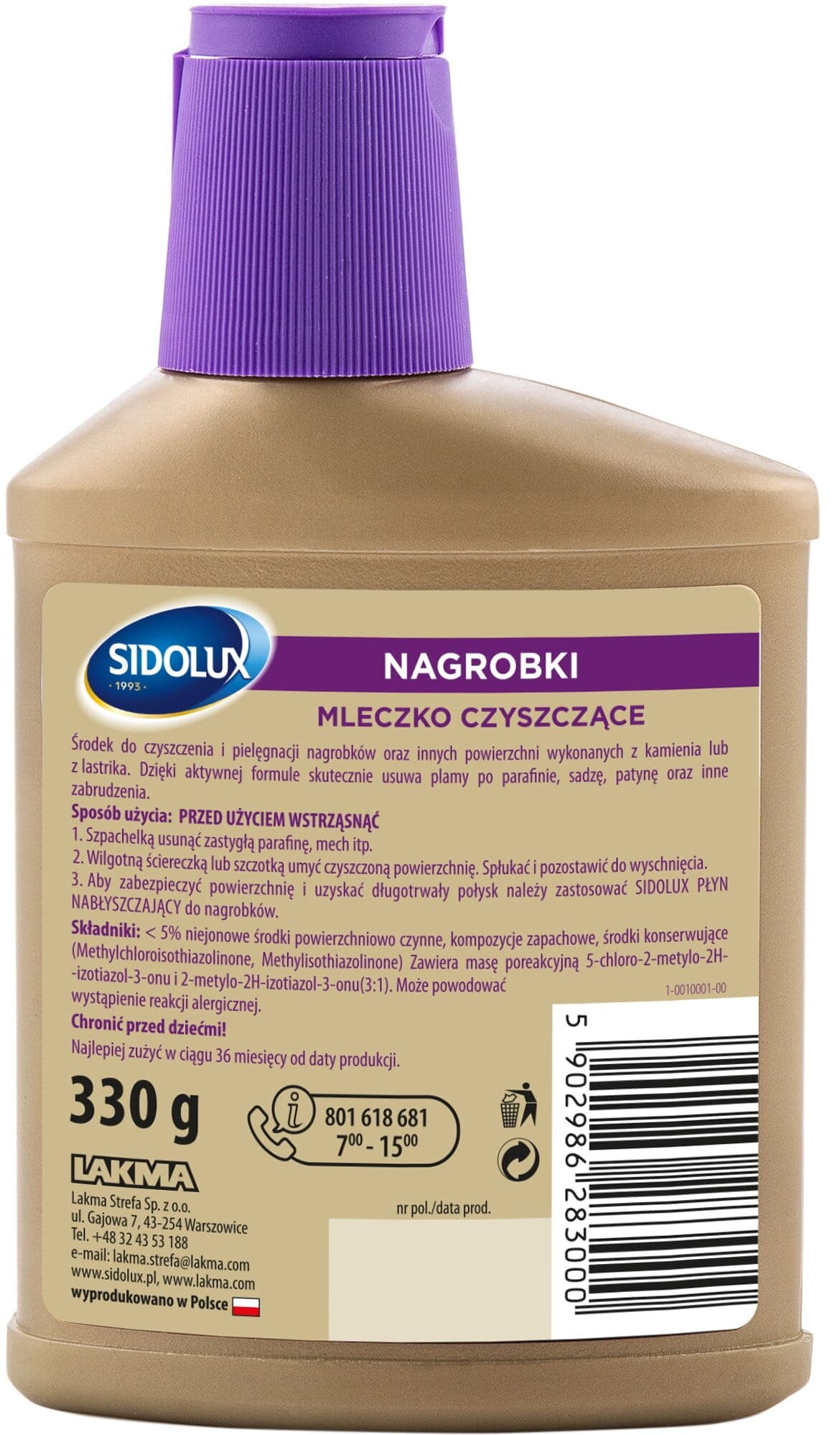SIDOLUX 330g mleczko do czyszczenia nagrobków, miniatura 2