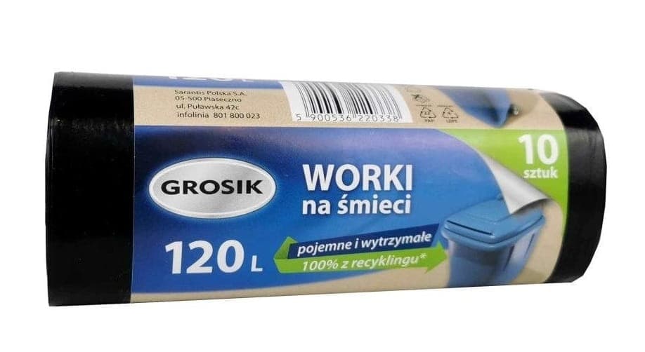 GR Worki LD 120l 10szt czarne