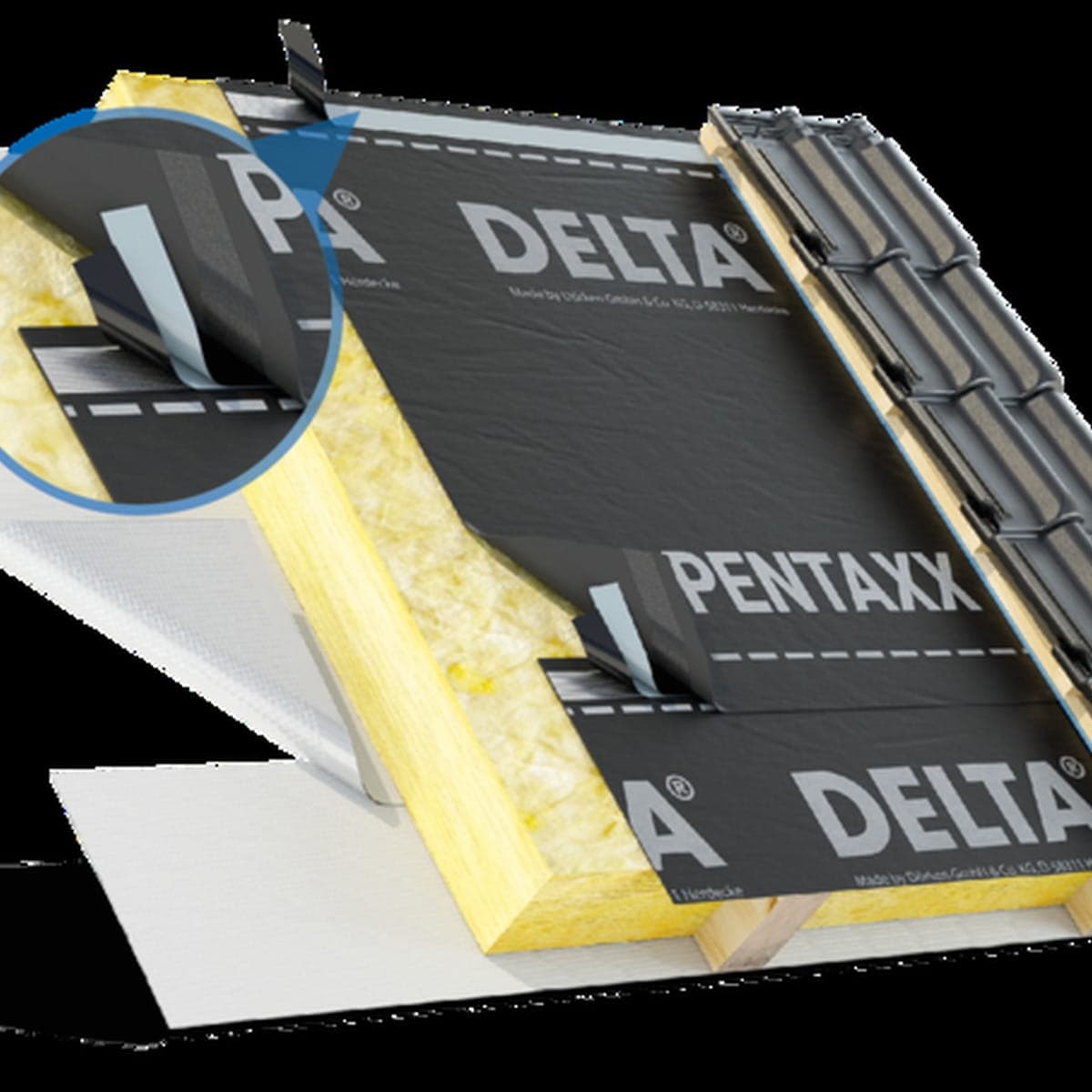DORKEN Membrana wstępnego krycia i szalunkowa DELTA®-PENTAXX (1,5 m x 50 m), miniatura 2