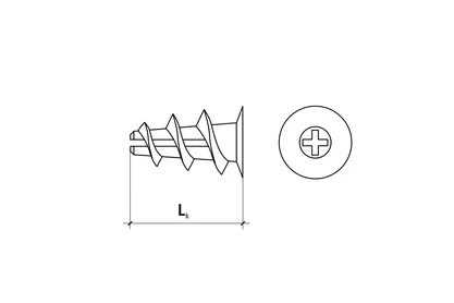 WKRĘT-MET Kołki typu driva nylonowe do płyt kartonowo-gipsowych (200szt)