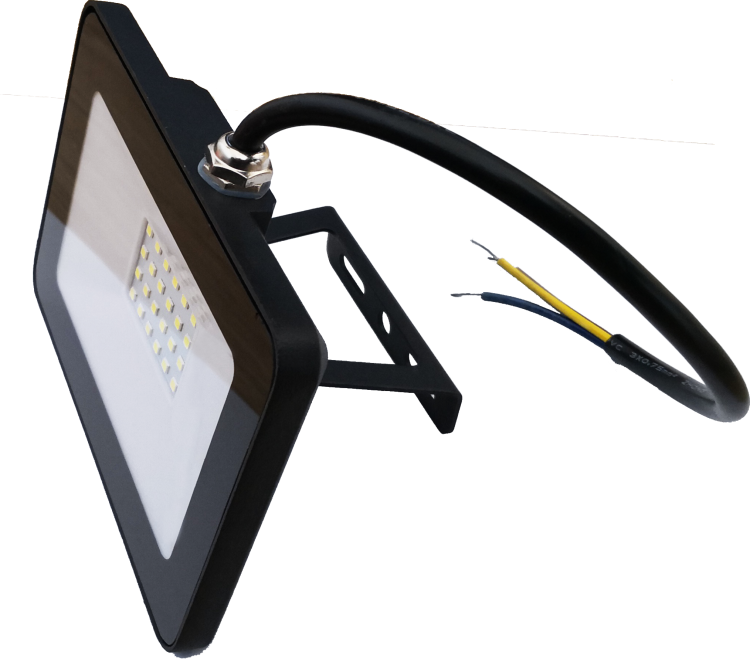 POLMARK Lampa LED SLIM 30W/2400lm/6000-6500K/IP65, Czarna obudowa, Zimna biel