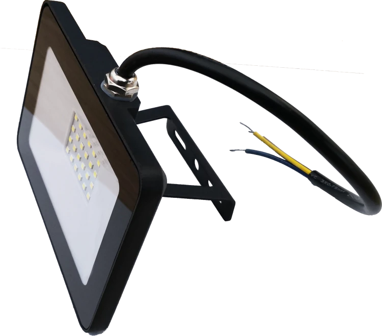 POLMARK Lampa LED SLIM 30W/2400lm/6500K/IP65, Czarna obudowa, Zimna biel