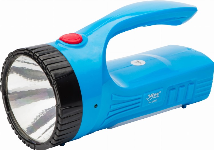 POLMARK Latarka LED niebieska wielofunkcyjna ładowana 1LED 1W + 12 SMD LED 0.72W