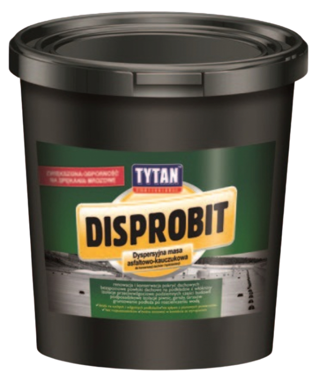 TYTAN PROFESSIONAL Disprobit Dyspersyjna masa asfaltowo-kauczukowa do konserwacji dachów i hydroizolacji 10 kg
