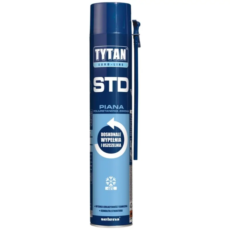 TYTAN EURO-LINE Gun Zimowa Piana Pistoletowa 750 ml  rękawiczki
