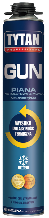 TYTAN PROFESSIONAL Gun Zimowa Piana Pistoletowa 750 ml rękawiczki