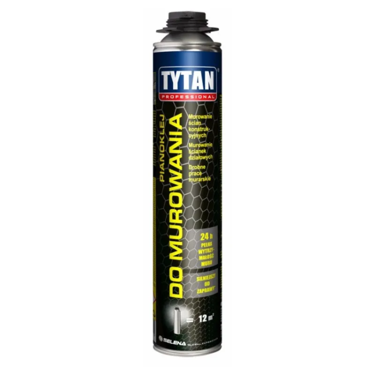 TYTAN PROFESSIONAL Pianoklej do murowania 870 ml szary rękawiczki