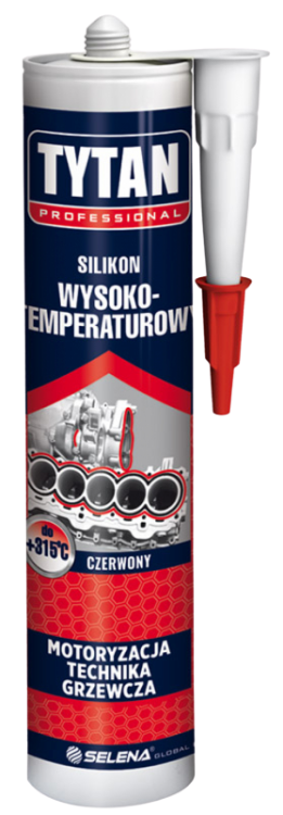 TYTAN PROFESSIONAL Silikon wysokotemperaturowy 310 ml czerwony