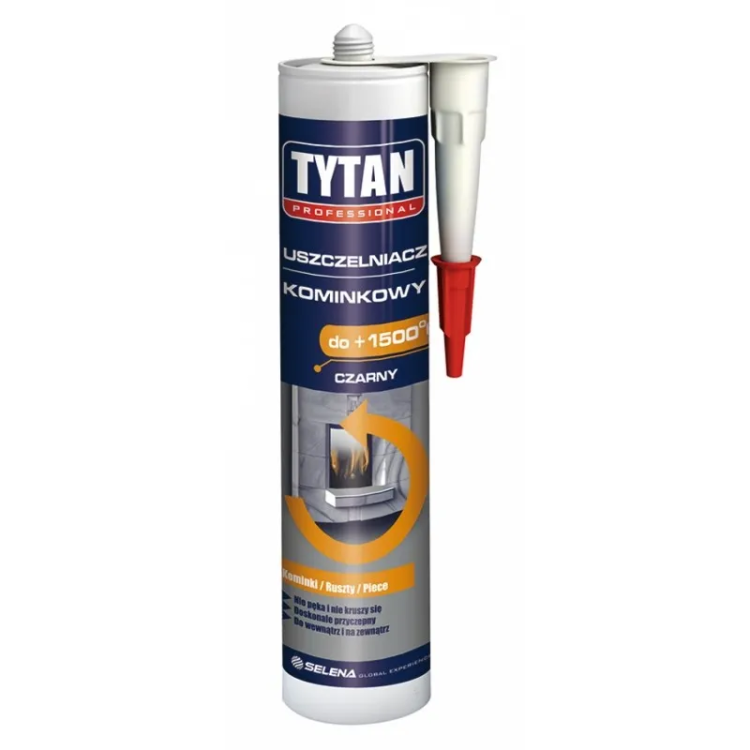 TYTAN PROFESSIONAL Uszczelniacz kominkowy 1500°C 310 ml czarny