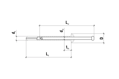 WKRĘT-MET Kołki szybkiego montażu metalowe 6 x 65 (100szt)