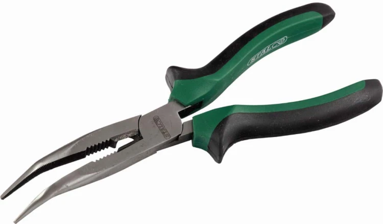 STALCO Szczypce wydłużone wygięte, 200mm