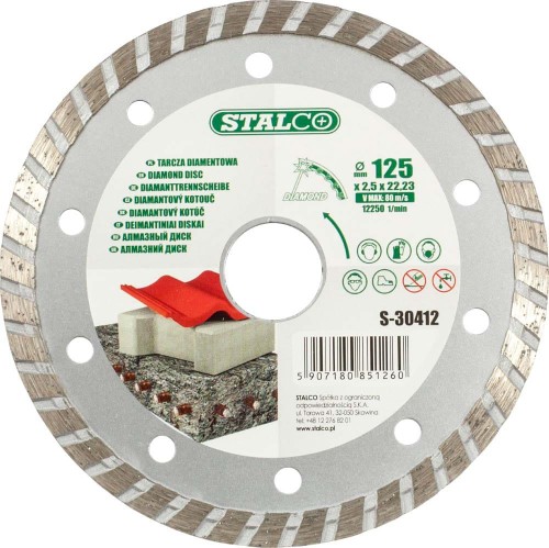 STALCO Tarcza diamentowa turbo do cięcia na sucho 230mm