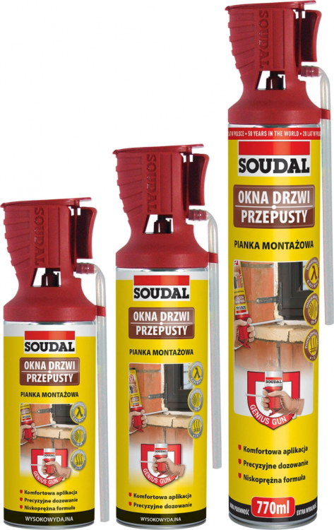 SOUDAL Pianka montażowa Genius Gun 770 ml