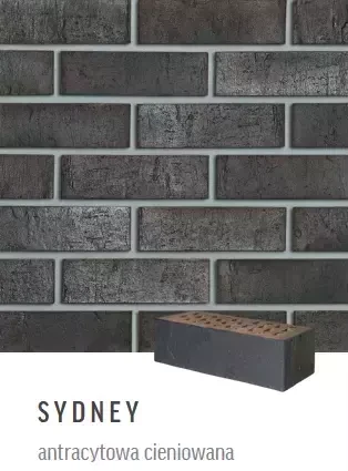 Cegła klinkierowa Roben Sydney 20 (antracytowa cieniowana)