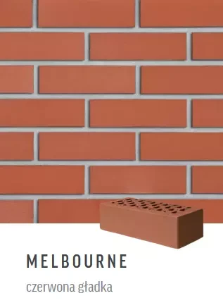 Cegła klinkierowa Roben Melbourne 16 (czerwona gładka)