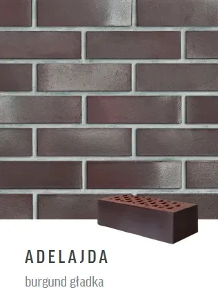 Cegła klinkierowa Roben Adelajda 19 (burgund gładka)