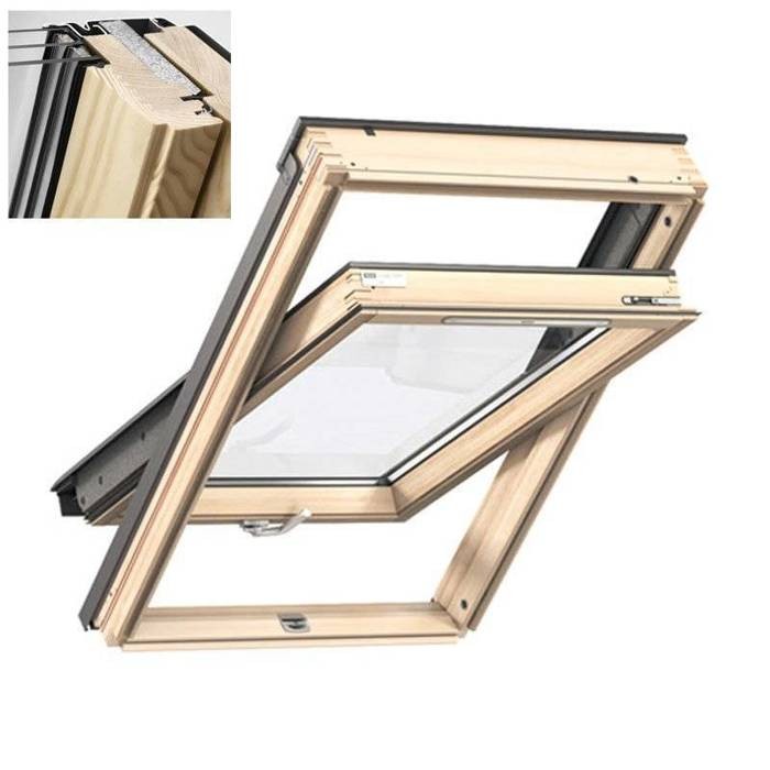 VELUX Okno drewniane 3-szybowe otwierane od dołu GLL 1061B (MK06 78x118)