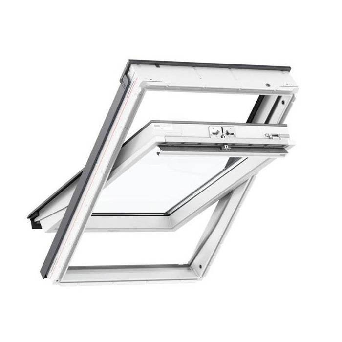 VELUX Okno drewniano-poliuretanowe 3-szybowe GLU 0061 (MK08 78x140), Biały