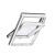 VELUX Okno drewniano-poliuretanowe 3-szybowe otwierane od dołu GLU 0061B (MK08 78x140), Biały